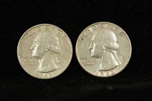 (2) 1962 Washington Silver Quarter Coins - PD