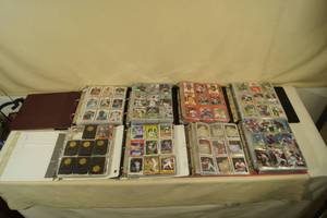 Binders of Baseball Cards - 80s and 90s