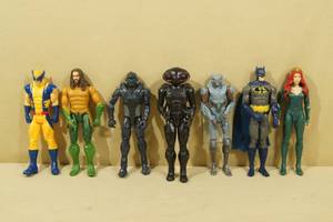 Large DC and Microsoft Action Figures - Aquaman, Batman