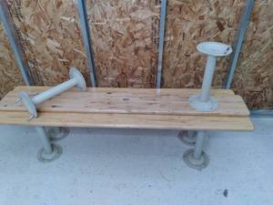 Lot of 3 Solid Wood and Metal Base ...