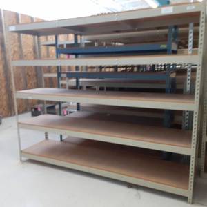 Industrial Shelving Unit - 2 feet deep, 8 feet wide Buyer Responsible For Removal