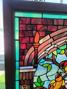 lot 1 image: Beautiful Hanging Stained Glass Panel