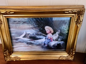 lot 17 image: Framed Lovely Vintage Children Prints