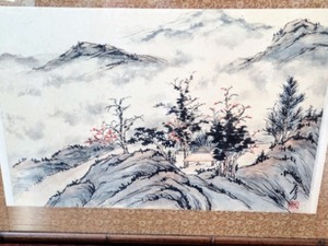 lot 42 image: Framed Chinese Scenic Picture