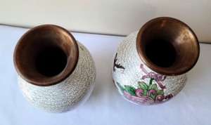 lot 51 image: Pair of Cloisonn Vases