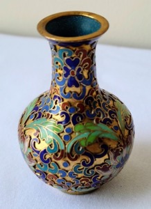 lot 62 image: Three Cloisonn Decorative Vases