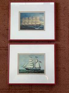 lot 172 image: 2 Nautical Ship Framed Art Pieces