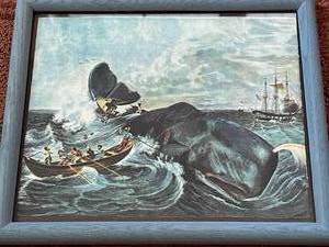 lot 173 image: The Whale Hunt Framed Art