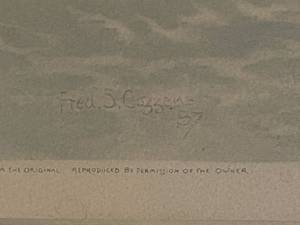 lot 178 image: Now Then Boys Reproduction Print of Fred S Cuzzenes Painting
