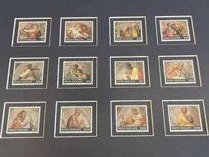 lot 189 image: Poste Vatican Framed Stamps In An Ornate Gold Frame