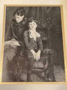 lot 197 image: Vintage Mother and Son Framed Art