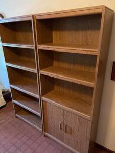 lot 269 image: 2 Wooden Bookcases With Adjustable Shelves