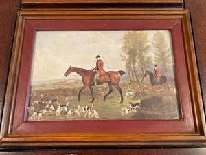 lot 270 image: 2 Vintage Equestrian Framed Art Pieces