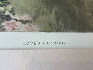 lot 296 image: Loves Harmony Framed Art By Bessie Pease Surrang