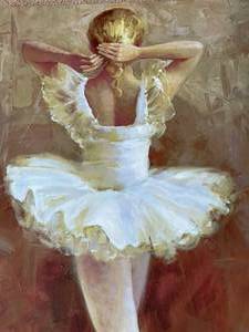 lot 302 image: Ballerina Oil On Canvas Piece