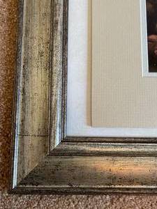 lot 314 image: Vintage Framed Art With Gold Wooden Frame