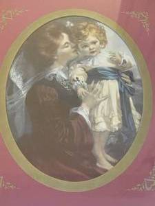lot 341 image: Only One Mother Framed Art In Ornate Gold Frame