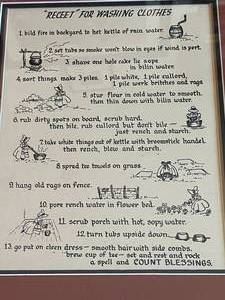 lot 360 image: Receet For Washing Clothes Framed Art