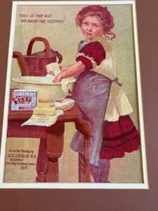 lot 361 image: This Is The Way We Wash The Clothes Framed Art