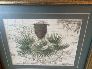 lot 365 image: Western Islands Framed Art In Ornate Wooden Frame