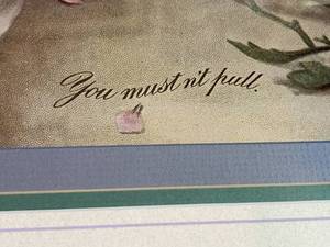 lot 374 image: You Mustnt Pull Framed Art In Gold Frame