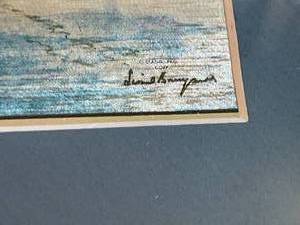 lot 377 image: Lionel Barrymore Waterfront Metallic Framed Art