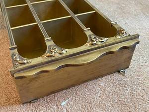 lot 379 image: Gold Wooden Wall Mounted Display Piece