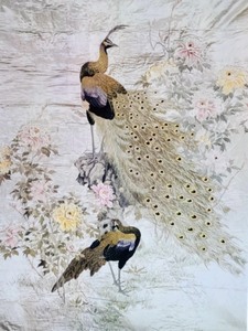 lot 68 image: Peacock Themed Framed Artwork