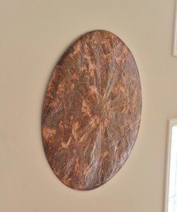 lot 244 image: Large Textured Metal Wall Decor