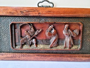 lot 250 image: Vintage Carved Wood Wall Decor