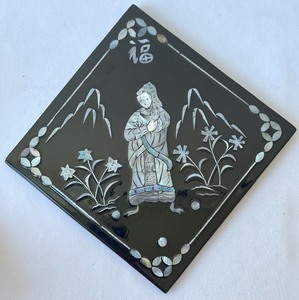 lot 402 image: Decorative Plastic Tiles with Hanging Brackets