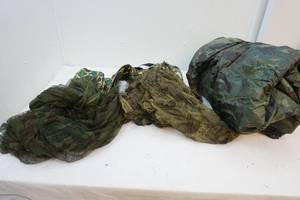 Camo bag and netting, sheltertarp
