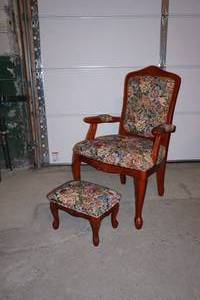 Chair and footstool
