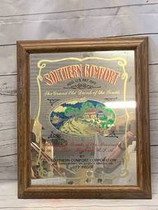 Antique Southern Comfort Bar Mirror 19� X 23�