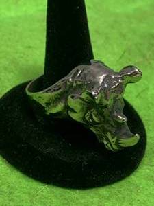 New Men Size 12 Rhinoceros Biker Ring
