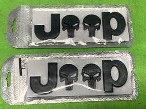 Set Of Two Jeep Punisher Metal Vehicle Decals 5 �� Long Self Adhesive