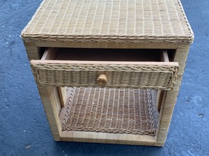 lot 15 image: Wicker AccentSide Table
