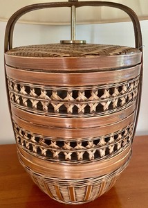 lot 93 image: Wonderful Wicker Lamp
