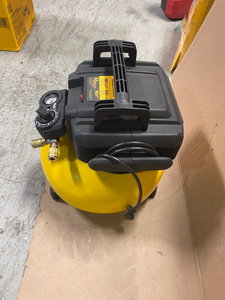 lot 109 image: Dewalt Heavy Duty PSI Max 6 Gal Pancake Style Air Compressor Customer Returns See Pictures