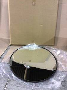 lot 17 image: Medium Round Black Classic Accent Mirror (24 in. Diameter) Customer Return See pictures