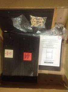lot 44 image: Black Single Drawer End TableNightstand with Cubby by Adeptus Customer Return See pictures