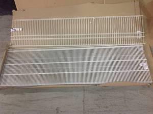 lot 47 image: SuperSlide 72 in. W x 16 in. D White Ventilated Wire Shelf by ClosetMaid Customer Return See pictures