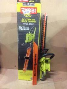 lot 53 image: 40V 24 in. Cordless Battery Hedge Trimmer (Tool Only) by RYOBI Customer Return See pictures