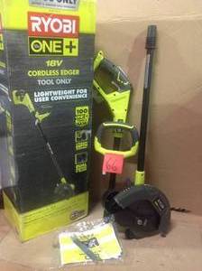 lot 66 image: ONE 18V 9 in. Cordless Battery Edger (Tool Only) by RYOBI Customer Return See pictures