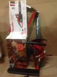 lot 67 image: 16 in. 12 Amp Electric Chainsaw by Homelite Customer Return See pictures