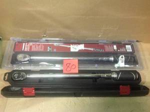 lot 80 image: 50 ft. lbs. to 250 ft. lbs. 12 in. Drive Torque Wrench by Husky Customer Return See pictures