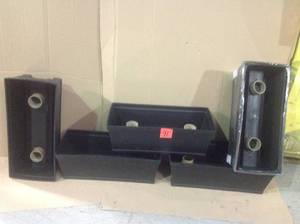 lot 91 image: Hanover 27 in. Black Beadboard Resin Deck Rail Planter Customer Return See pictures