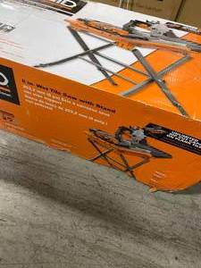 lot 104 image: 12 Amp Corded 8 in. Tile Saw with Extended Rip by RIDGID Customer Returns See Pictures