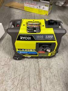 lot 105 image: 2,300-Watt Recoil Start Bluetooth Super Quiet Gasoline Powered Digital Inverter Generator with CO Shutdown Sensor by RYOBI Customer Returns See Pictures