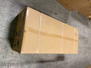 lot 112 image: 4 ft. Solid Wood Top Workbench with Pegboard Storage by Husky Customer Returns See Pictures
